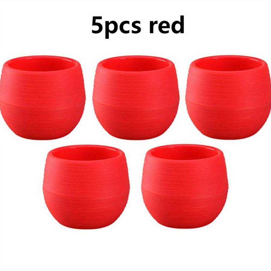 5/10/20pcs Mixed Color Mini Round Flower Pots with Removable Combiners Succulent Plant Nursery Pots for Balcony Office JXB