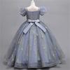 4-13 Year Old Elegant Girl Party Dress Sequin Embroidered Mesh Gorgeous Ball Evening Dress Formal Cocktail Girl Princess Dress