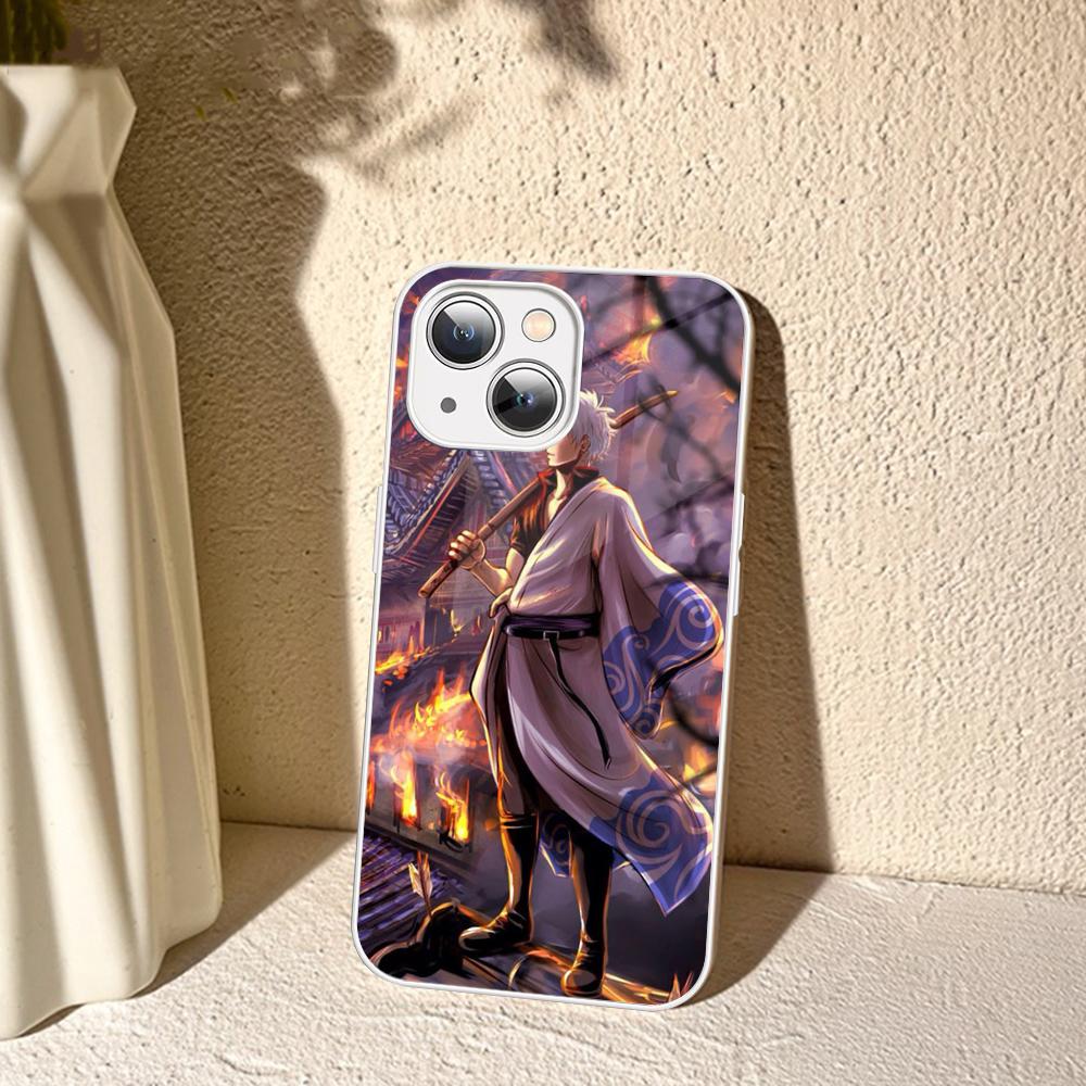 Анимация G-Гинтама Чехол для телефона для iPhone 14 13 12 Mini 11 Pro XS Max X XR 14 Plus Закаленное стекло