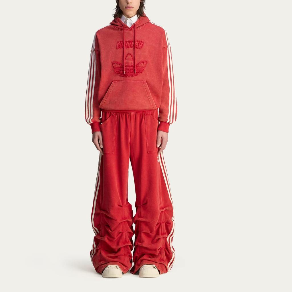 adidas X Avavav Плиссированные Трековые Брюки с Рюшами Мощный Красный Унисекс Низ JP4852