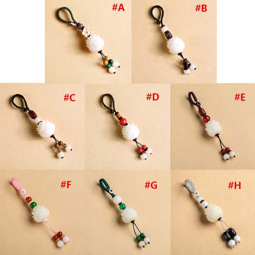 Подвесной ремешок для телефона с защитой от потери, ремешок для мобильного телефона, брелок для ключей от машины в виде лотоса Бодхи, брелок для ключей