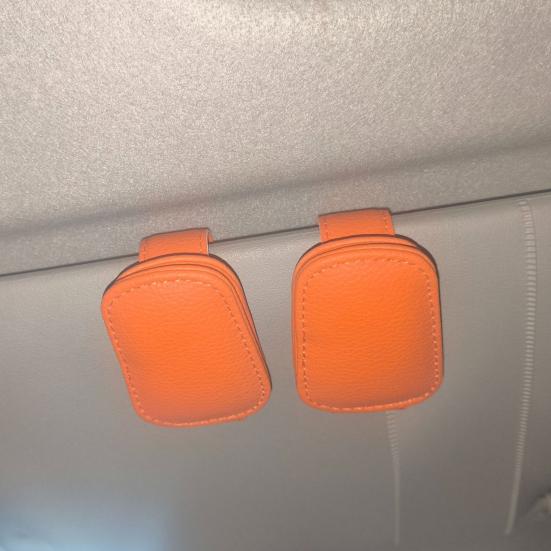 Universal Car Visor Clip Faux Leather Magnetic Eyeglass Holder for Sunglasses Reading Glasses Convenient Eyeglasses Hanger