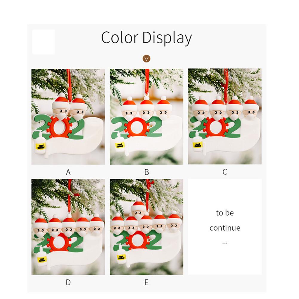 Christmas Ornament Kit with Mask Hanging Pendant Xmas Decor for Family