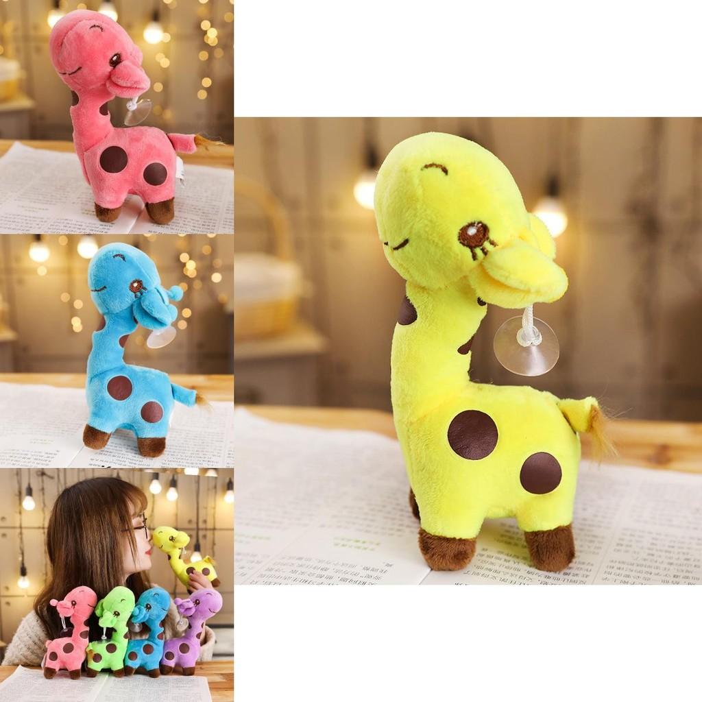 Charming Multicolored Giraffe Plush Doll Big Fluffy Animal Great For Events And Party Toss