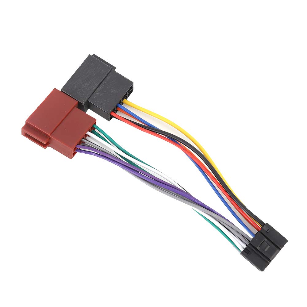 Stereo Harness Auxiliary Cable ISO Converter Connector Harness Wire ABS Material Plug and Play