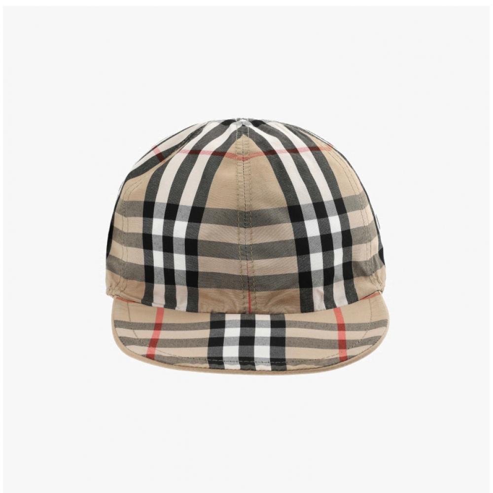 Burberry 8089420 B9368 Винтажная клетка Вышивка логотипа всадника Двусторонняя бейсболка