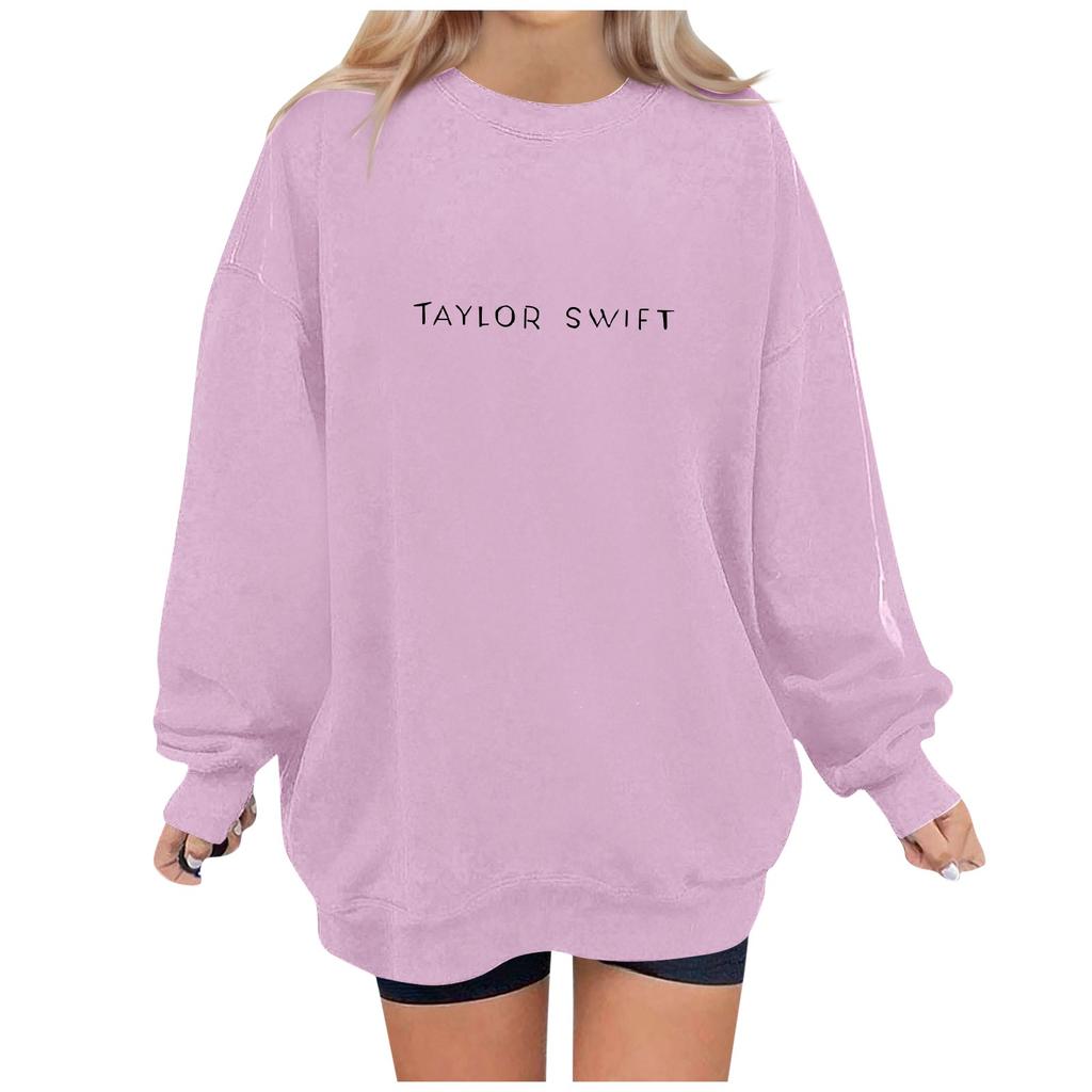 Женский повседневный модный пуловер с длинным рукавом и круглым вырезом с принтом