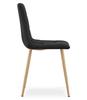 Kara Chair - Black Velvet / Wood Color Legs X 2
