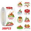 100-500pcs Merry Christmas Sticker , Round Adhesive Decoration Sticker for Cards Envelope Seal Xmas Gift Wraps Box Bags