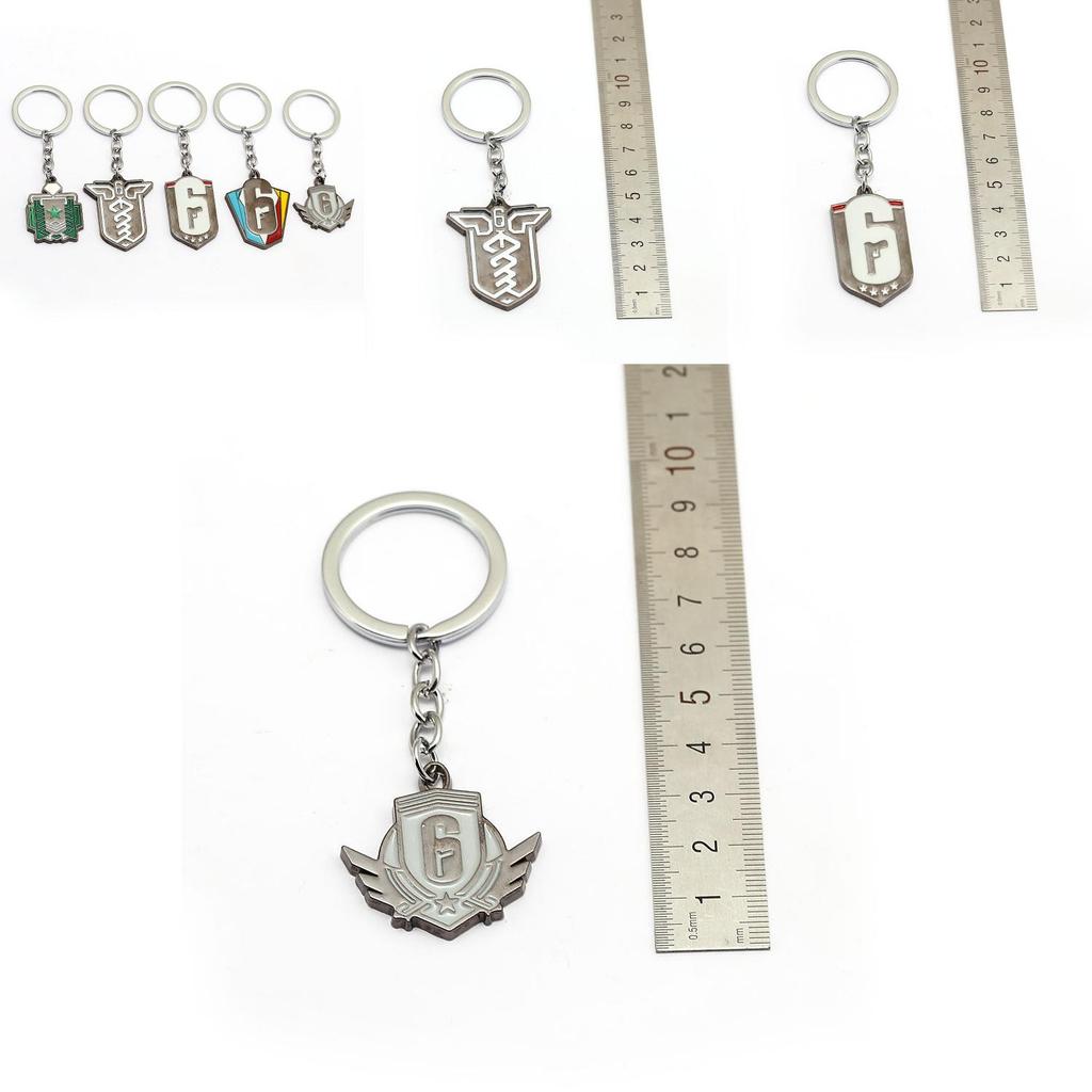 Ps4game Tom Clancys Rainbow Six Siege Logo Metal Pendant Keychain Gifts Men For