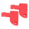 2Pcs Kill Switch Spare Key Mini Battery Disconnect Isolator for Boat Marine Car Truck Red