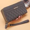 1 Pcs Double Zipper Long Wallet for Women Simple Female Purses Coin Purse Card Holder Fashion Retro Large Capacity CLE