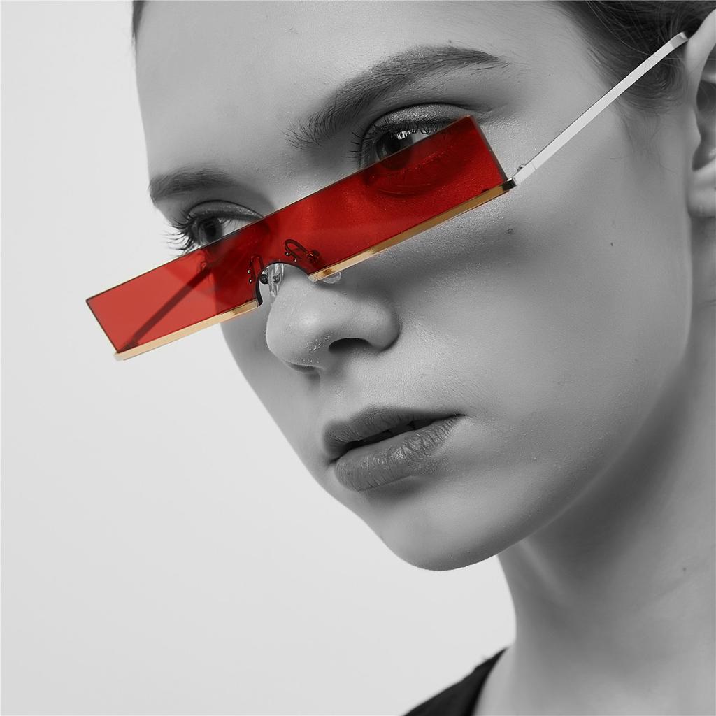 Мужские узкие солнцезащитные очки, женские прямоугольные солнцезащитные очки в полурамке для мужчин, ретро UV400, металлические