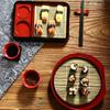 With Bamboo Mat Cold Noodle Dish Japanese Style Sushi Food Tray For Serving and Decoration