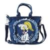 Shoulder Bag Mini 2way Bag Small Crossbody Lightweight Handbag Tote Bag Denim Indigo [DIVA Rose] Women's (3Cute Girl Blue)