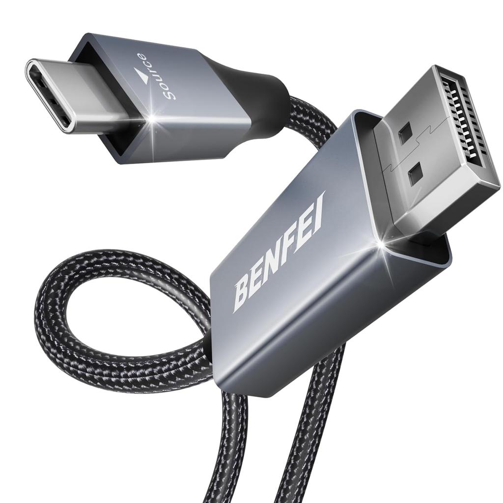 Benfei Kabel Usb-C Do Displayport 0,9 M 8K@60Hz 4K@144Hz Szary