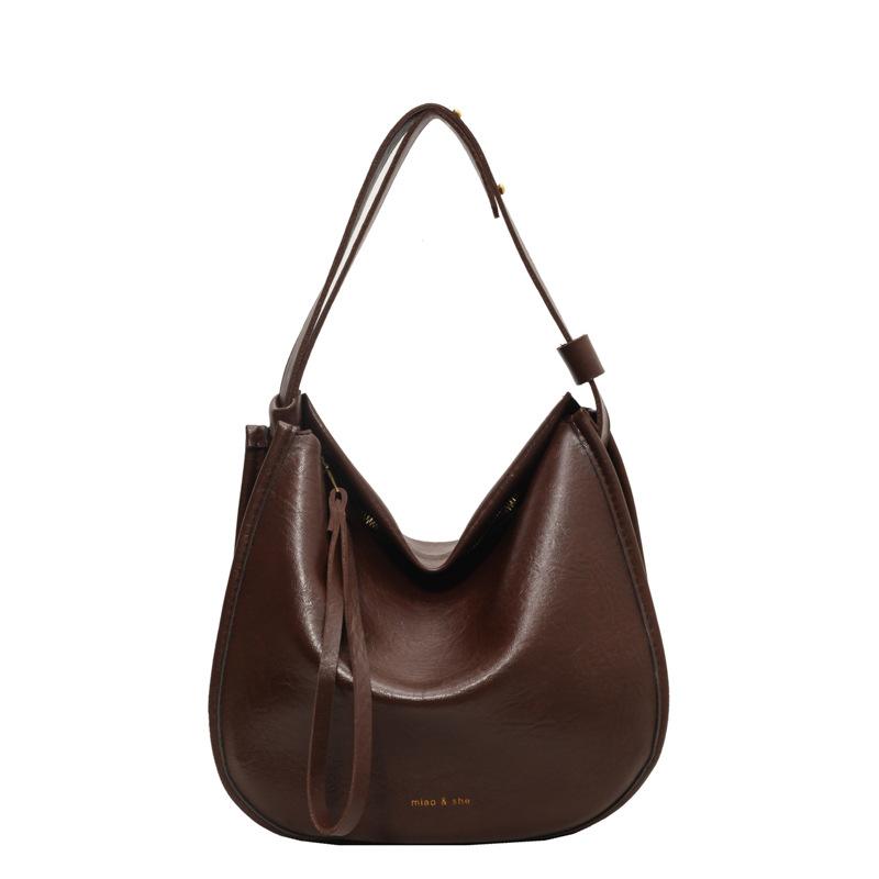 Большая вместительная сумка женская популярная сумка через плечо High Sense Retro Maillard универсальная сумка-ведро для поездок на работу