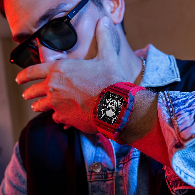 Bonest Gatti Высококлассные часы из углеродного волокна, модные часы, светящиеся в темноте