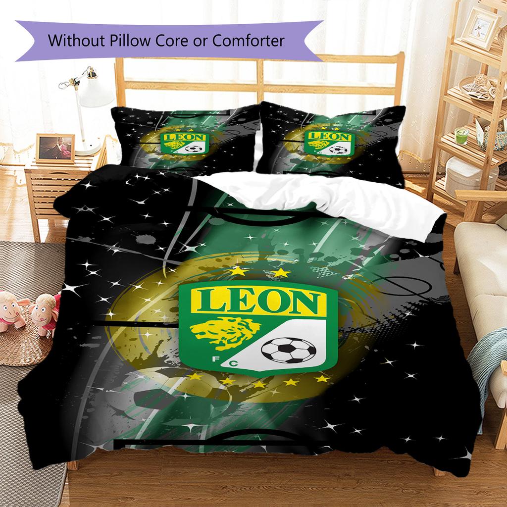 Club Leon Pattern Bedding Set Quilt Cover Pillowcase Home Decor Gift (1 * duvet cover + 2 * pillowcase, without core)