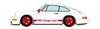 VISION Porsche 911 Carrera RS 1992 Stripe Готовый продукт 1/43 (964) Белый/Красный