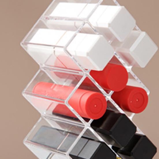 Складной органайзер для помад 16 или 28 отделений Держатель для помад Прозрачная акриловая башня для помад Стенд для хранения блесков для губ для туалетного столика