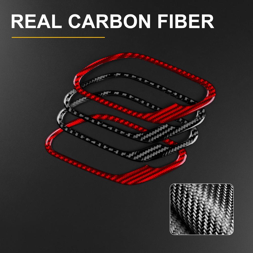 Carbon Fiber Modified For BMW E39 1998-2003 Car Inner Door Handle Frame Cover Trim Protective Sticker Auto Interior Accessories