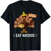 Ешь начос, спасай индейку Смешная футболка на День благодарения Мексиканская еда