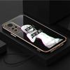 Luxury Plated TPU Phone Case With Lanyard for Xiaomi Poco F4 F5 M4 M5 X3 X4 X5 13T Redmi Note 10S 11S 10C 13C Case A9 Hentai Harajuku Anime Girl Cover