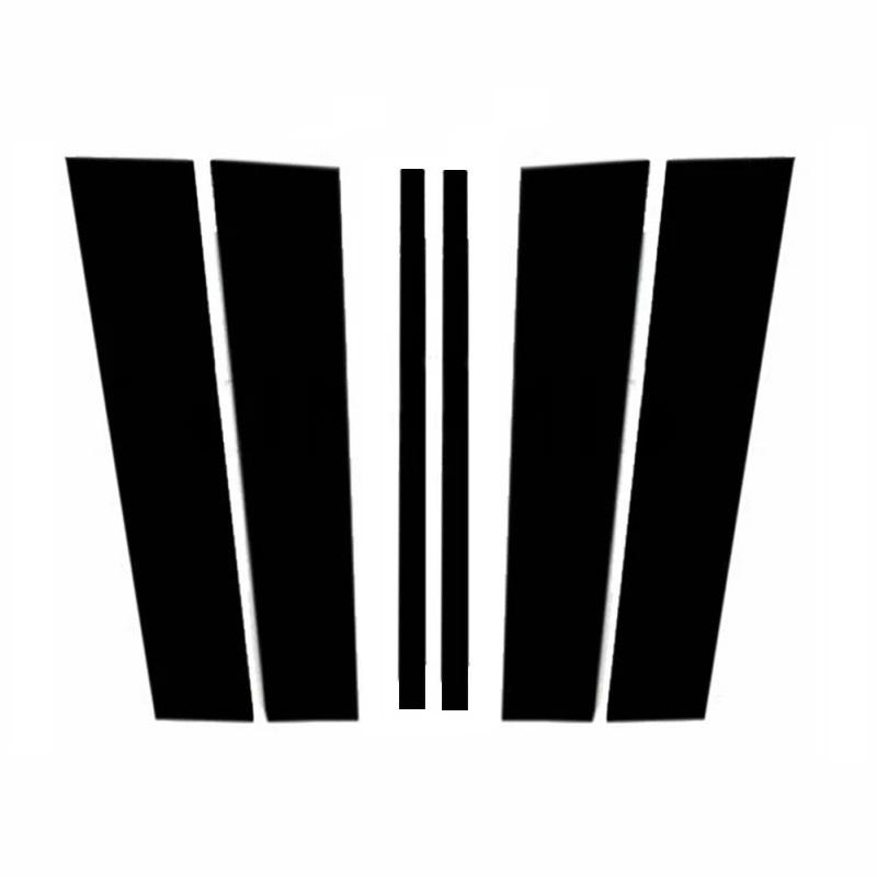 Для Honda Pilot 2009-2015 углеродное волокно черный автомобиль окно дверь колонна BC стойка крышка отделка зеркальный эффект ПК