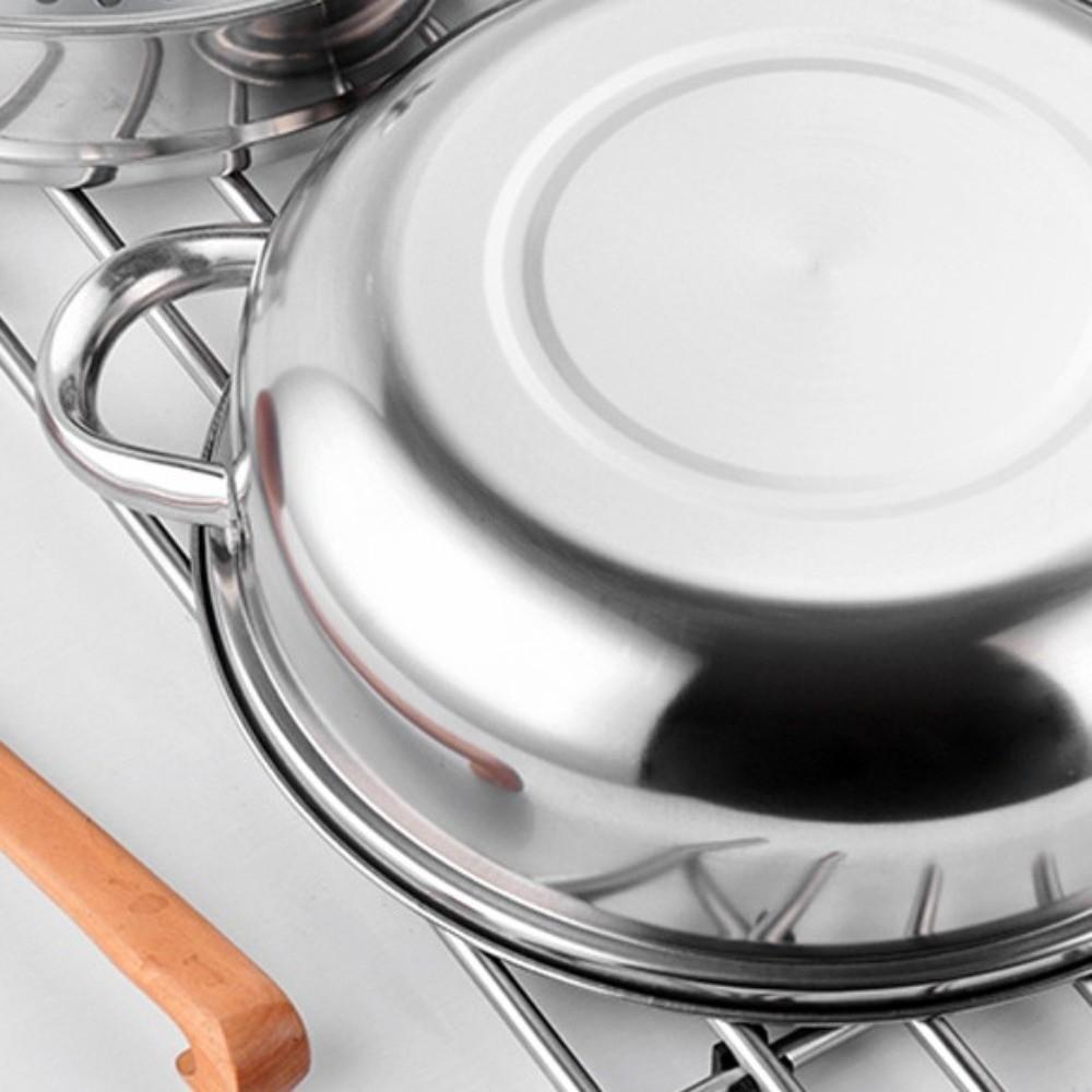 Пароварка для рыбы/супа/хот-пота из нержавеющей стали, крышка из закаленного стекла, пароварки двойного действия, бытовая