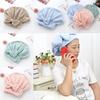 Шапочка для сушки волос из кораллового флиса, большая впитывающая банная шапка для женщин и мужчин