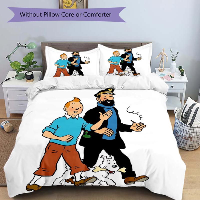 Adventure City Print 3Pcs Bedding Setduvet Cover With 2 Bedropillowcase Home Birthday Gift