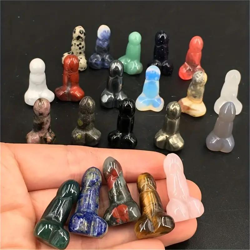 1/5pcs,Gift For Family Natural Quartz Crystal Stone Hand Carved Female Toy Handicraft Crystal Creative Accessories Lucky Stone