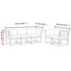 VidaXL Salon de Jardin avec Coussins 5 pcs, Sièges de Patio, Ensemble de Meubles, Mobilier de Terrasse Extérieur, Blanc Bois 3217001