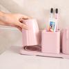 Двойные чашки для зубных щеток, набор держателей для зубной пасты с подставкой, органайзер для ванной комнаты