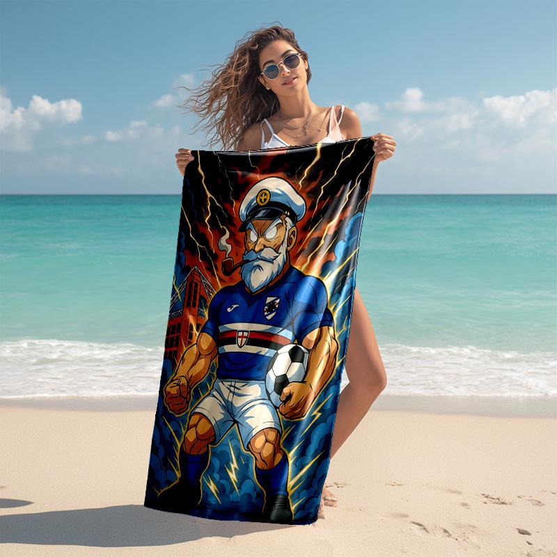 1pc Sailor Soccer Ball Cartoon Quick Dry Microfiber Bath Towel for Swimming Surfing Camping Unisex Holiday. SJT720162