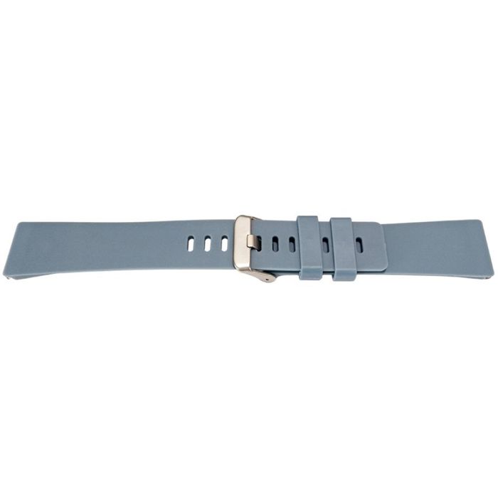 Bracelet pour montre - MY-MONTRE - Fitbit Versa/Versa 2 - Silicone bleu - 210 mm - Boucle acier sablé