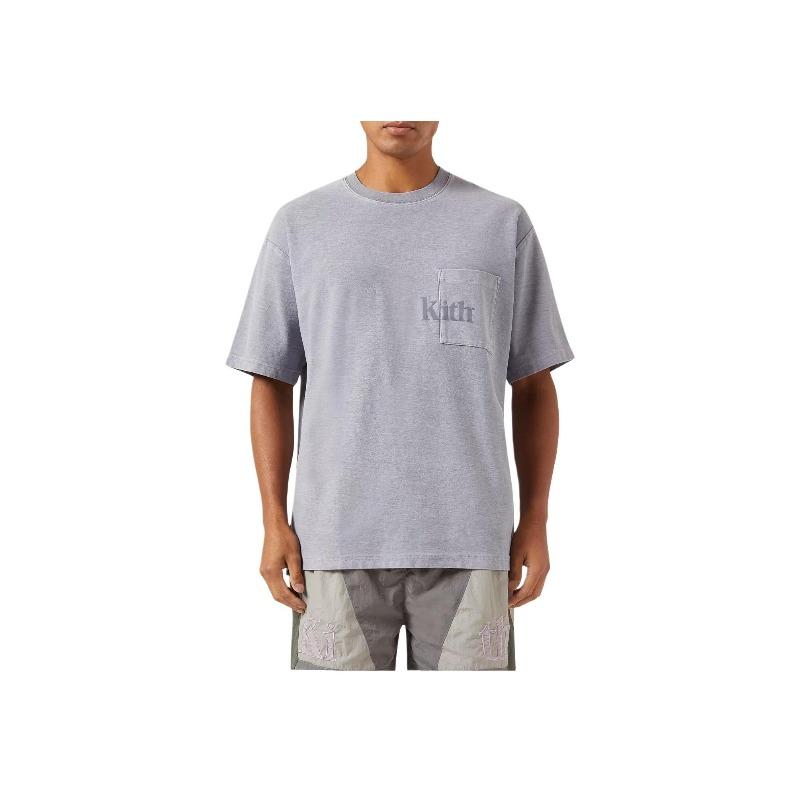 Kith Мужская футболка Quinn с коротким рукавом, светло-индиго KHM031086-415
