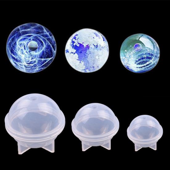 20/30/40/50/60mm Silicone Ball Maker Mold Round Sphere Mould DIY Craft Ornament