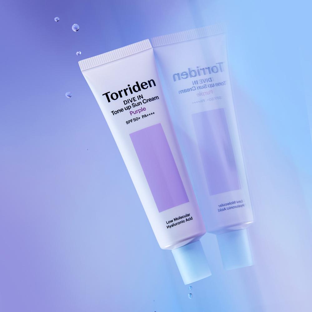 Torriden Dive-In Purple Tone-Up Sunscreen SPF50+ PA++++ 60ml, Korean