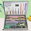 Eight Piece Knife Love Hollow Kitchen Stainless Steel Color Gift Box Knife Set