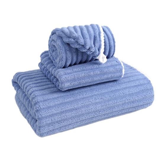 3Pcs/Set Absorbent Bath Towel Large Coral Velvet Bath Wrap Towel Hair Hat Set Lint-Free Shower Drying Wrap for Bathroom Gym Beach Travel