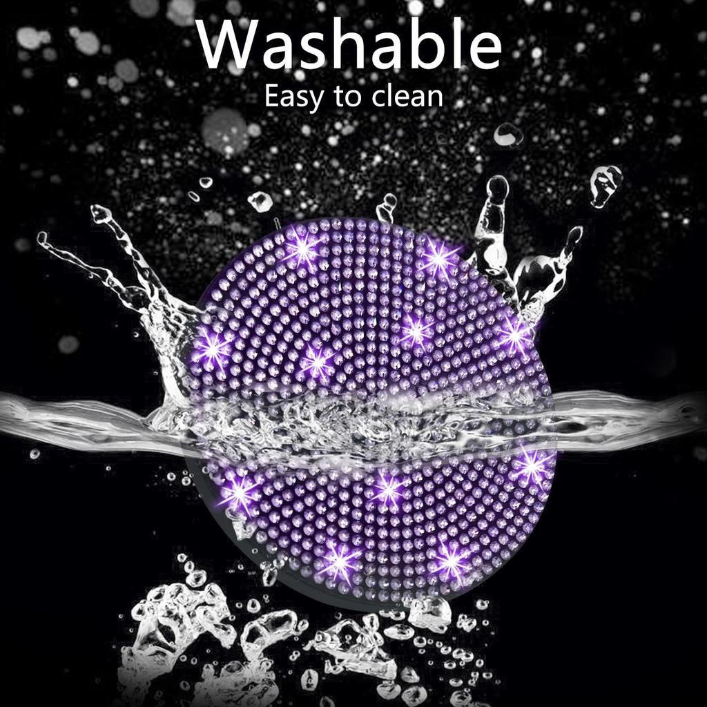 2pcs Bling Car Cup Holder Coasters 2.75" Anti-slip Shockproof Universal Car Cup Holder Coaster