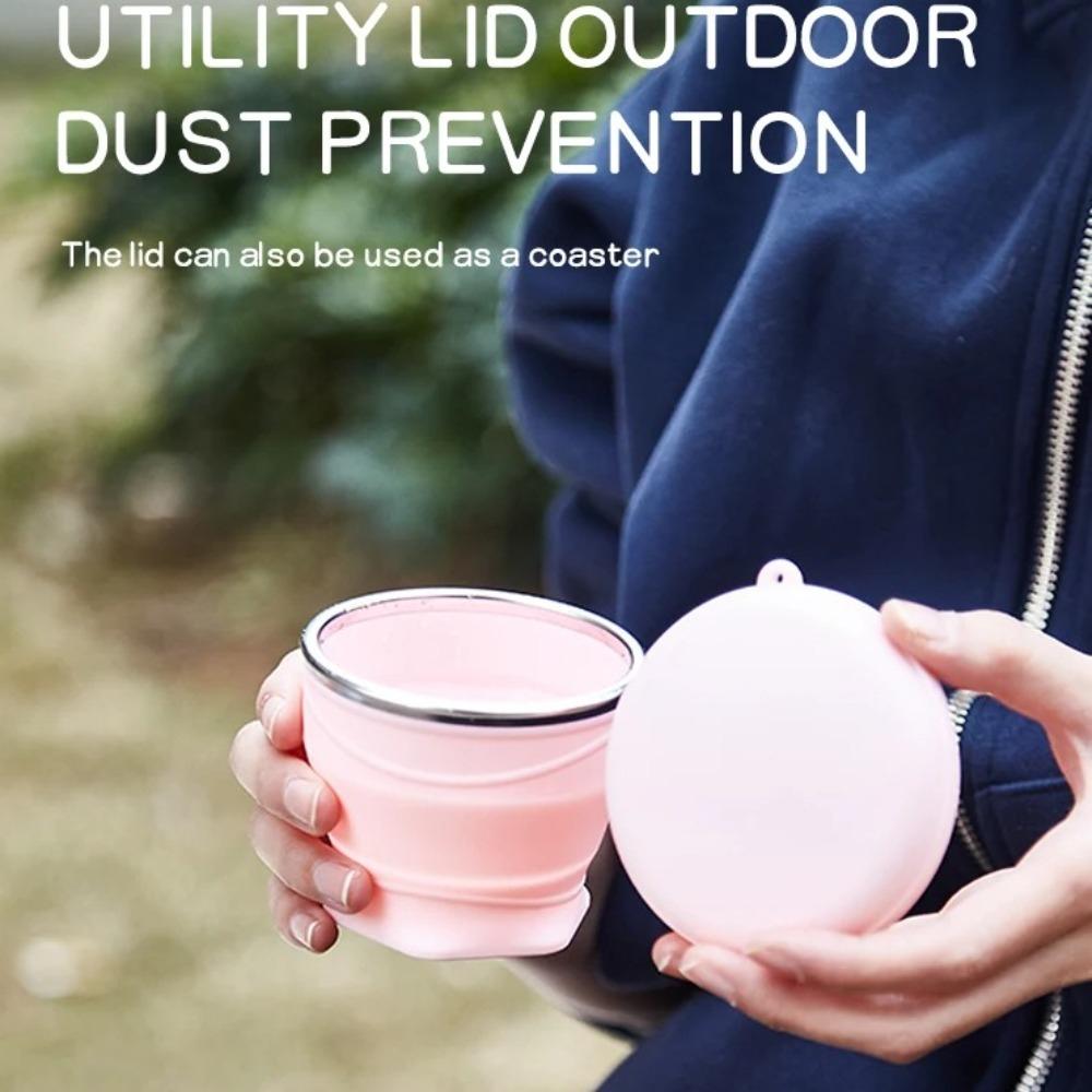 Складные дорожные кружки с крышкой 180 мл, телескопическая кружка для питья, мини-выдвижная кружка для использования на открытом воздухе