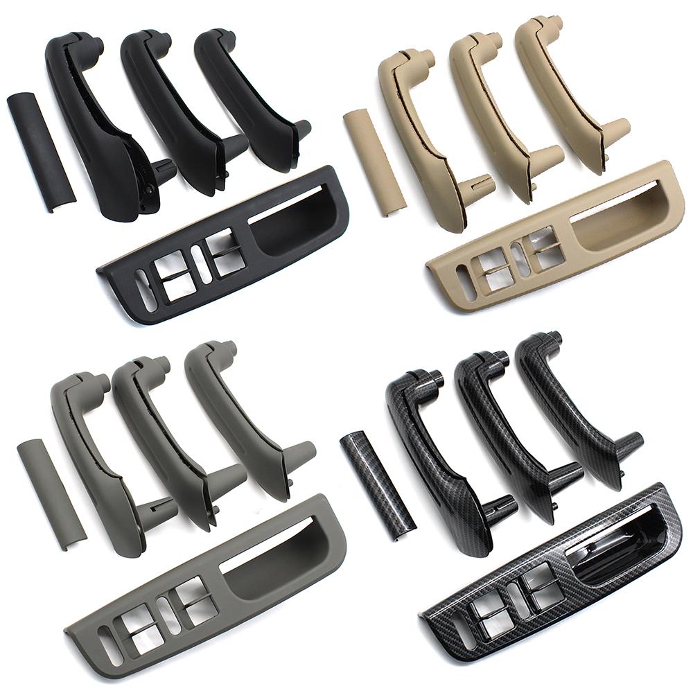 LHD Carbon Fiber Front Rear Left Right Door Handle Set Replacement For Volkswagon VW Bora Golf 4 MK4 Jetta 1999-2004