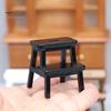 1:12 Dollhouse Mini Stool Exquisite Details Realistic Appearance Double-deck Step Stool Doll House Accessory