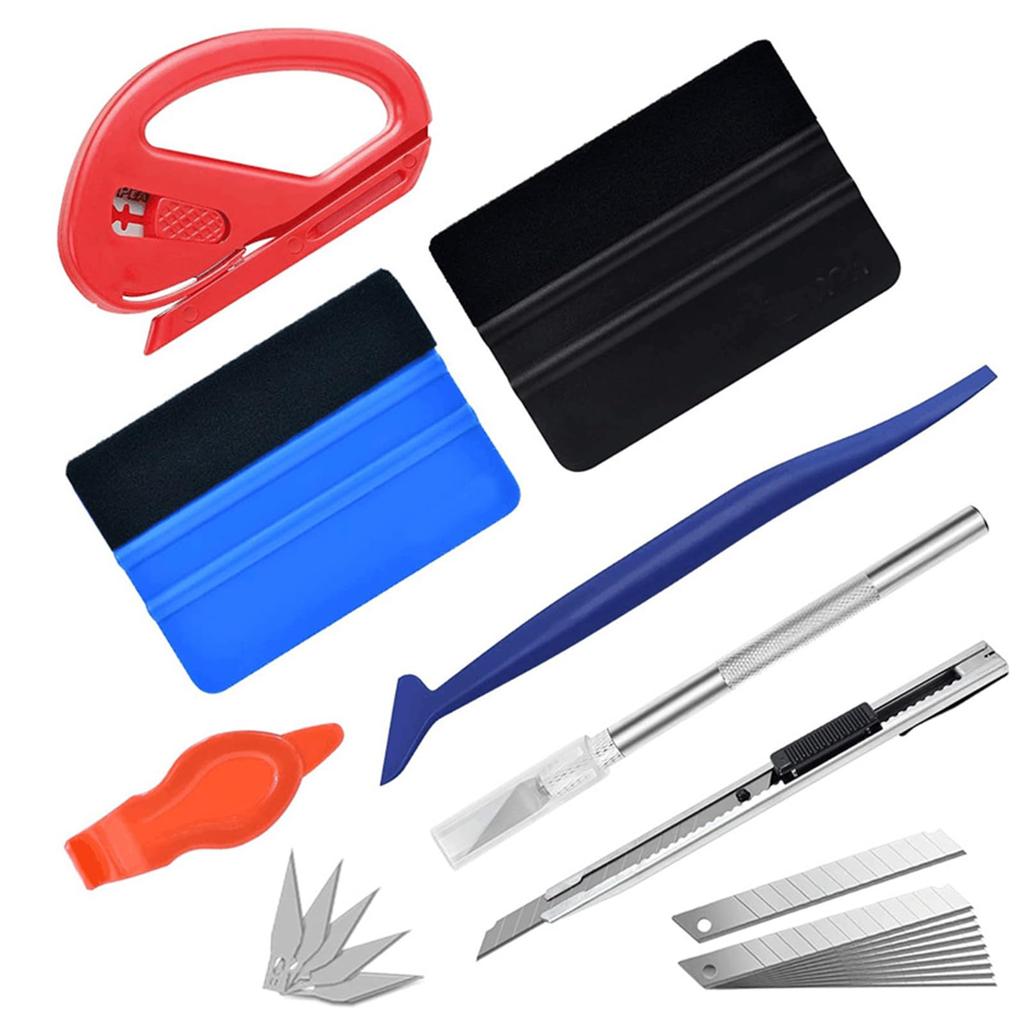 Car Wrap Application Kit with Universal Application Film and Squeegee Stick for Perfect for Car and 22-Piece Aids, Squeegee, Applicator, Bubble-Free,