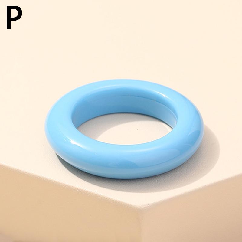 18 мм винтажные красочные прозрачные акриловые круглые кольца из смолы для темпераментных женщин и девочек, простые геометрические украшения, модные подарки