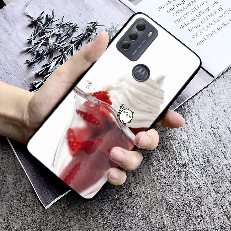 Phone Case For Moto G86 G85 G75 G15 G05 G56 G72 G53 G54 G84 G60 G31 G32 G24 G 5G G Play Strawberry Cat Cartoon