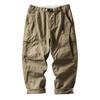 Мужской ретро-комбинезон в японском стиле с несколькими карманами и зауженным кроем - плотные повседневные брюки для весны и осени